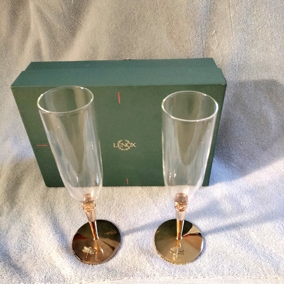 Kate Spade champagne flutes - Picture 2 of 10